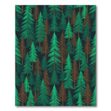 Green Pine Forest Area Rug