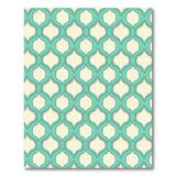 Geometric Modern Blue and Teal Teal Geometric Trellis Area Rug