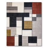 Bold Geometric Block Abstract Area Rug