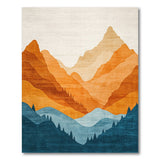 Layered Sunset Mountains Area Rug