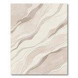 Beige Flowing Lines Abstract Area Rug
