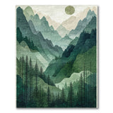 Verdant Mountain Peaks Area Rug