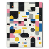 Multi-color and Patterns Vibrant Multi-Color Geometric Abstract Area Rug