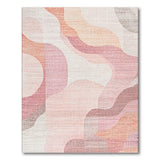 Blush Pink Terracotta Wavy Abstract Area Rug