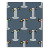 Rainbow Butterfly Blue Area Rug