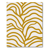 Golden Wavy Abstract Area Rug