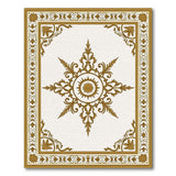 Elegant Gold Sunburst Persian Area Rug