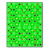 Lucky Shamrock Flower Green Pattern Area Rug