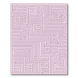 Pink Geometric Labyrinth Area Rug