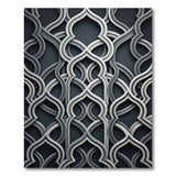 Grey Geometric Arch Lattice Area Rug