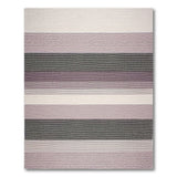 Purple Striped Textured Woven Area Rug