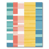 Vibrant Geometric Striped Multi-Color Area Rug