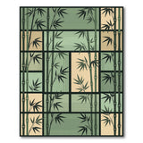 Modern Bamboo Grid Green Area Rug