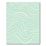Wavy Mint Green Abstract Area Rug