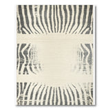 Distressed Zebra Stripe Area Rug