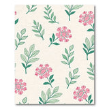 Whimsical Pink Flower Clusters Leaf Rug