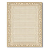 Heritage Tribal Beige and Neutral Beige Heritage Tribal Border Area Rug