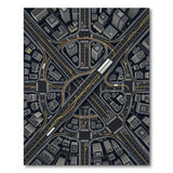 Grey Urban Interchange Area Rug