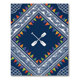 Crossed Oars Multi-Color Geometric Area Rug