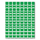 Green Interlocking Oval Geometric Area Rug