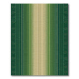 Lush Green Vertical Stripe Area Rug