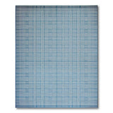 Blue White Grid Woven Area Rug