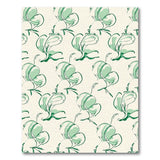 Mint Green Leaf Motif Area Rug