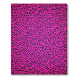 Boho Chic Hot Pink Leopard Print Shag Rug