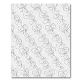 Swirling Grey Floral Line Art Area Rug