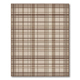 Brown Tan Plaid Check Area Rug