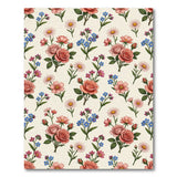Blush Rose Daisy Floral Pattern Area Rug