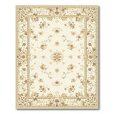 Beige Floral Vintage Area Rug