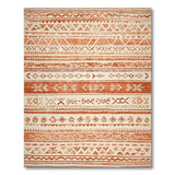 Southwestern Orange Geometric Southwestern Area Rug