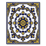 Navy Gold Ornate Persian Medallion Area Rug