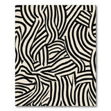 Abstract Area Black and White Black White Abstract Wave Area Rug