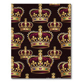 Royal Gold Crowns Pattern Area Rug