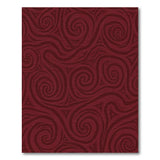 Crimson Swirl Geometric Area Rug