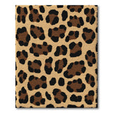 Leopard Print Tufted Area Rug in Brown Tan