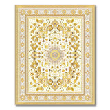Opulent Gold Medallion Persian Area Rug