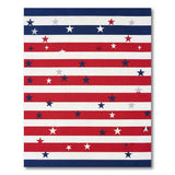 ODIKA Patriotic Stars and Stripes Washable Low Pile Area Rug - Non-Slip & Pet Friendly
