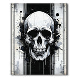 Grunge Skull Black White Area Rug