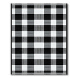 Black and White Distressed Black White Buffalo Check Area Rug