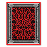 Bold Red Tribal Swirl Area Rug