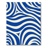 Blue Swirl Abstract Blue and Teal Area Rug