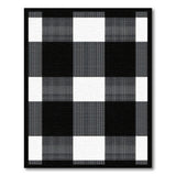 Black and White Rustic Farmhouse Black White Checkered Rustic Farmhouse Rug
