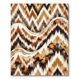 Heritage Tribal Zigzag Brown Tan Area Rug