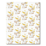 Golden Wheat Horse Silhouette Pattern Area Rug