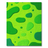 Vibrant Green Blob Abstract Shag Rug
