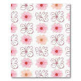 Whimsical Pink Flowers Butterflies Area Rug