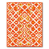 Orange Vibrant Orange Geometric Southwestern Rug